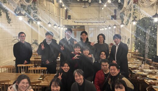 Farewell party （中島さん、古谷さん）とWelcome party（Axelさん、中山さん）をおこないました